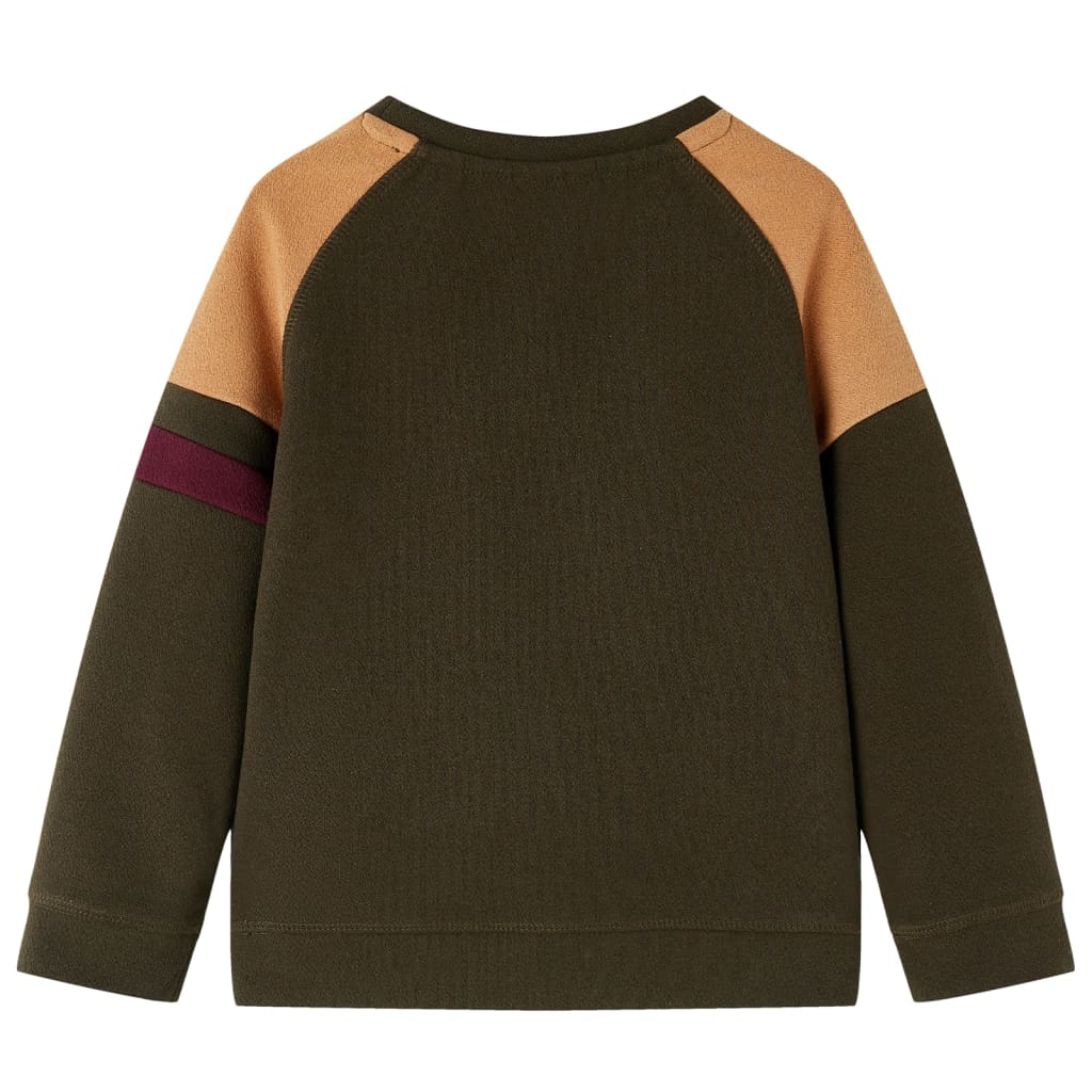 Bluza dziecięca, kolor ciemne khaki i camelowy, 140