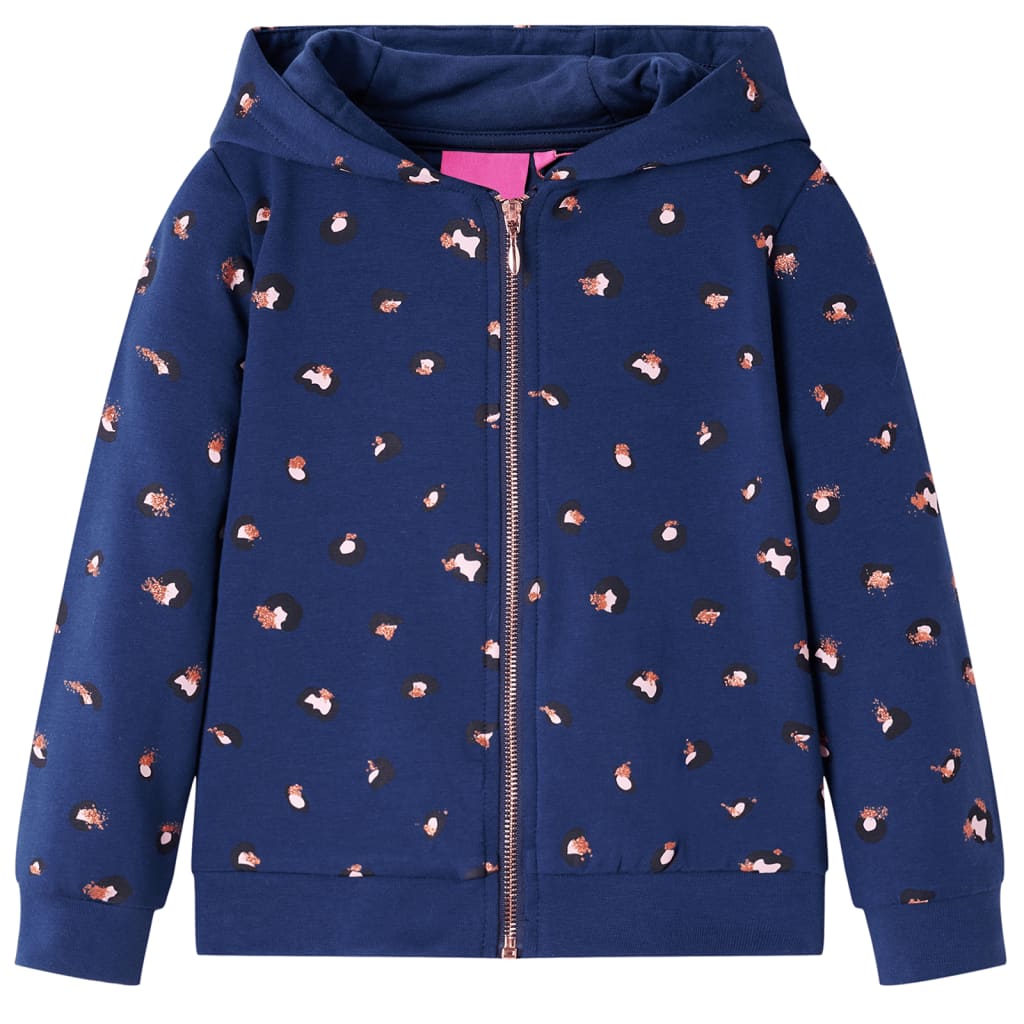 Bluza dziecięca z kapturem, granatowa, 104