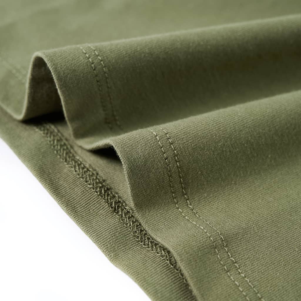 Koszulka dziecięca z długimi rękawami, khaki, 104