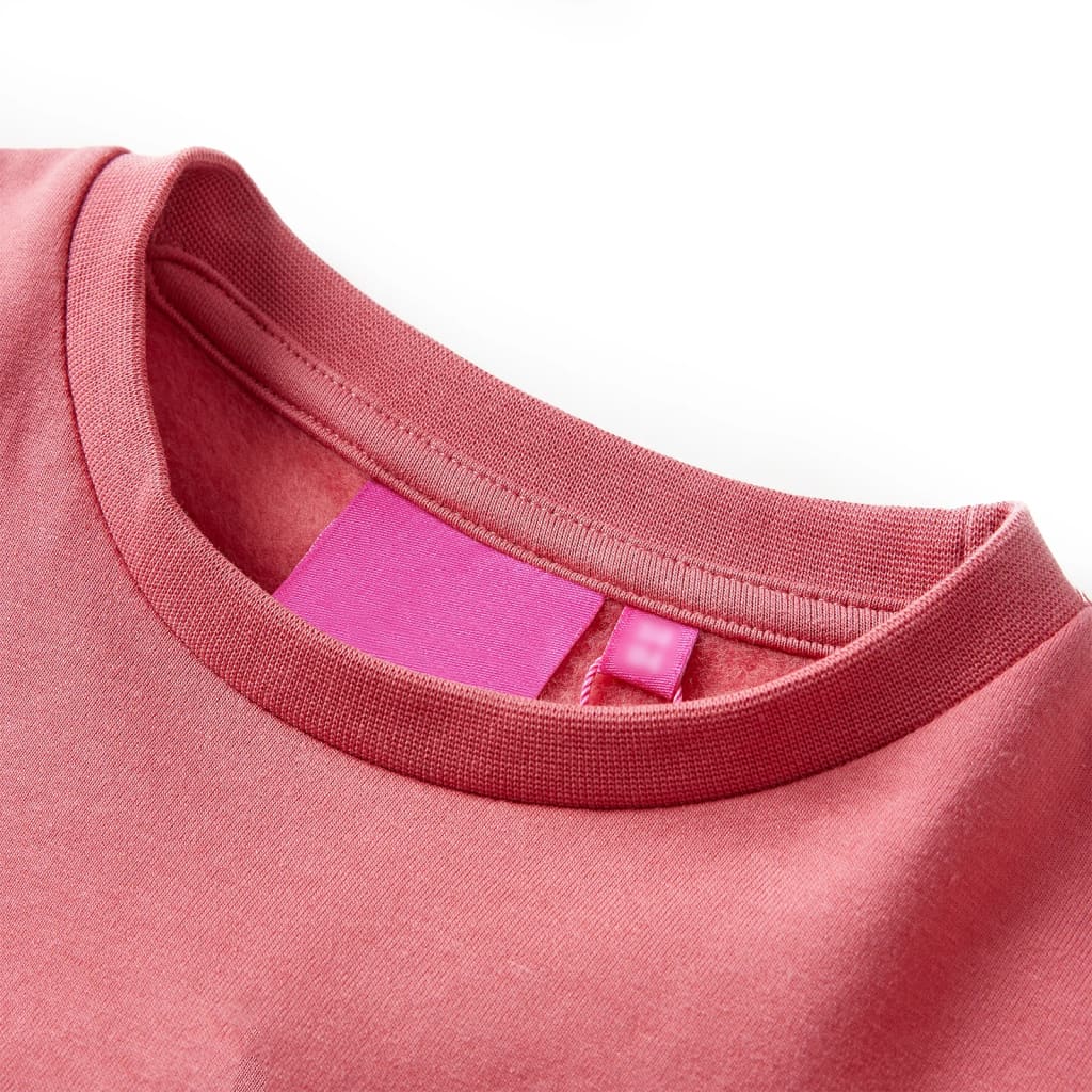 Bluza dziecięca z blokami kolorów, róż i henna, 92