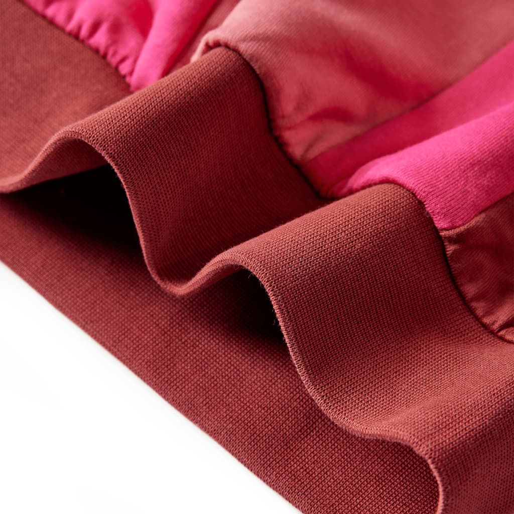 Bluza dziecięca w bloki kolorów, róż i henna, 104
