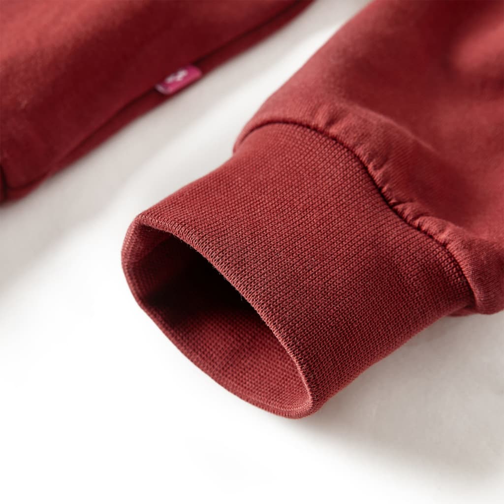 Bluza dziecięca w bloki kolorów, róż i henna, 128