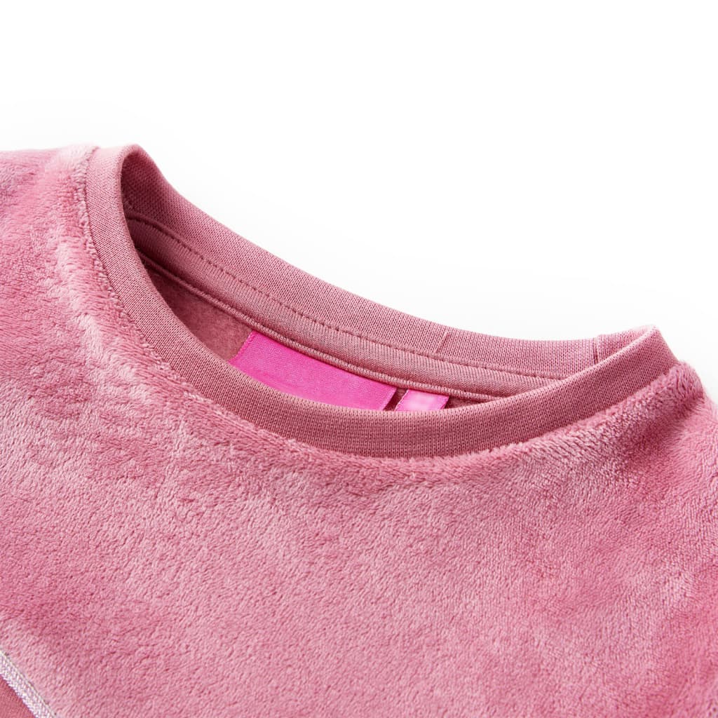 Bluza dziecięca, z aksamitną wstawką, malinowa, 128