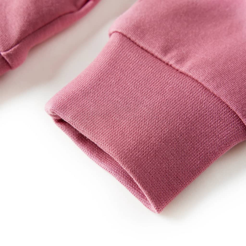 Bluza dziecięca, z aksamitną wstawką, malinowa, 128