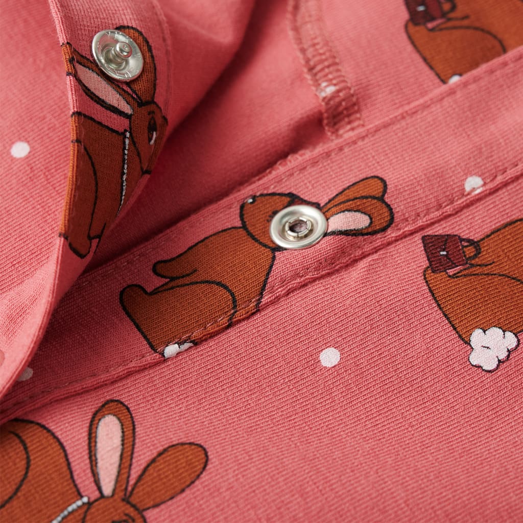 Kombinezon dziecięcy z kapturem, brudny róż, 92