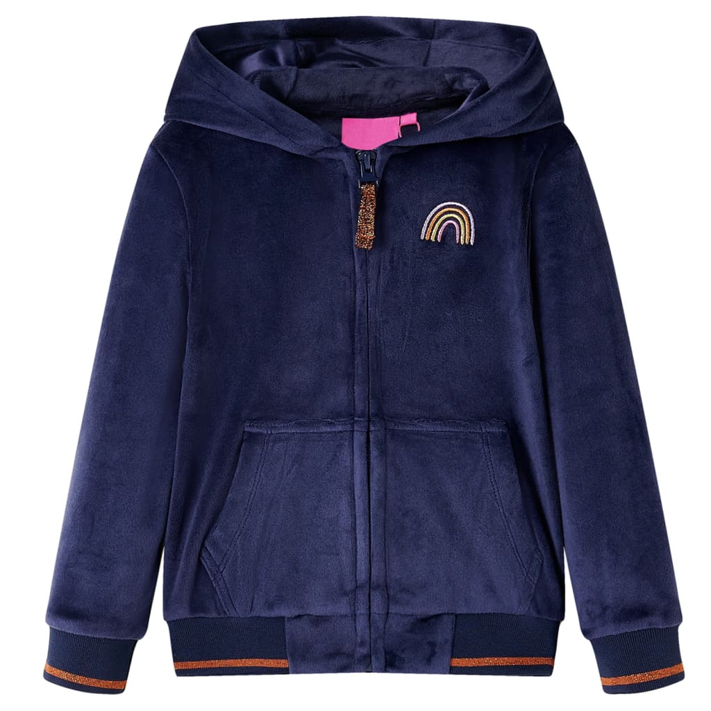 Bluza dziecięca z kapturem, granatowa, 92