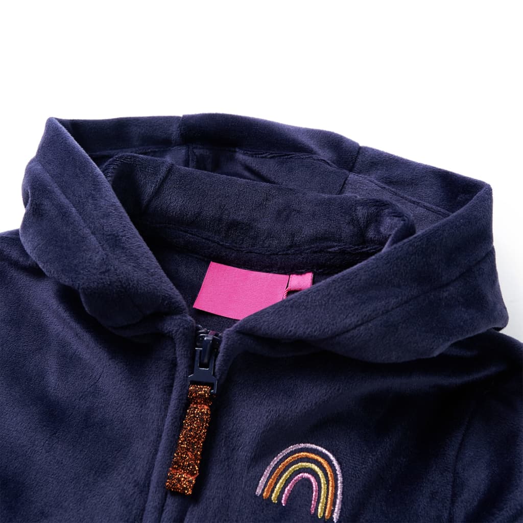 Bluza dziecięca z kapturem, granatowa, 92