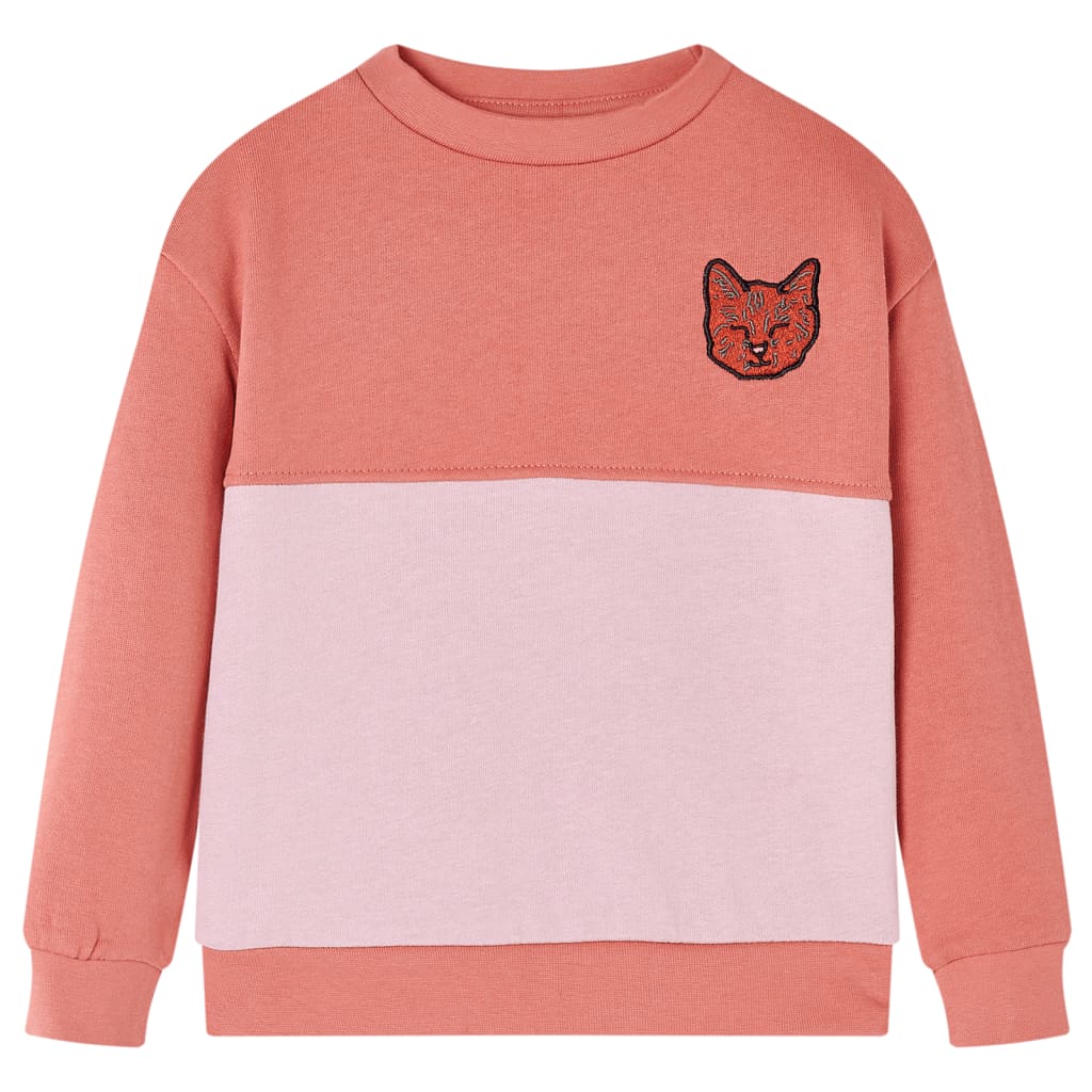 Bluza dziecięca z blokami kolorów, różowa, 116