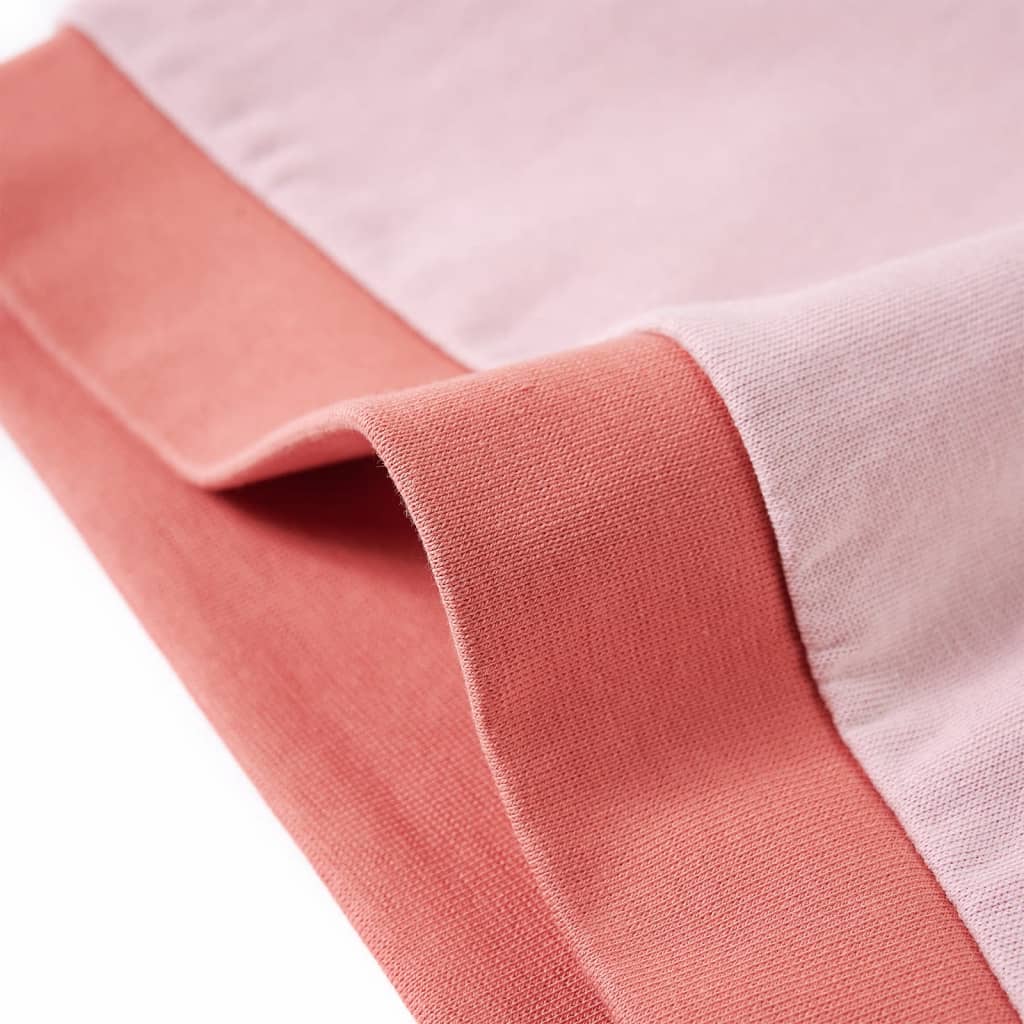 Bluza dziecięca z blokami kolorów, różowa, 116