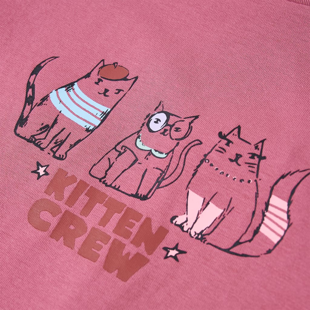 Koszulka dziecięca z długimi rękawami, malinowa, 116