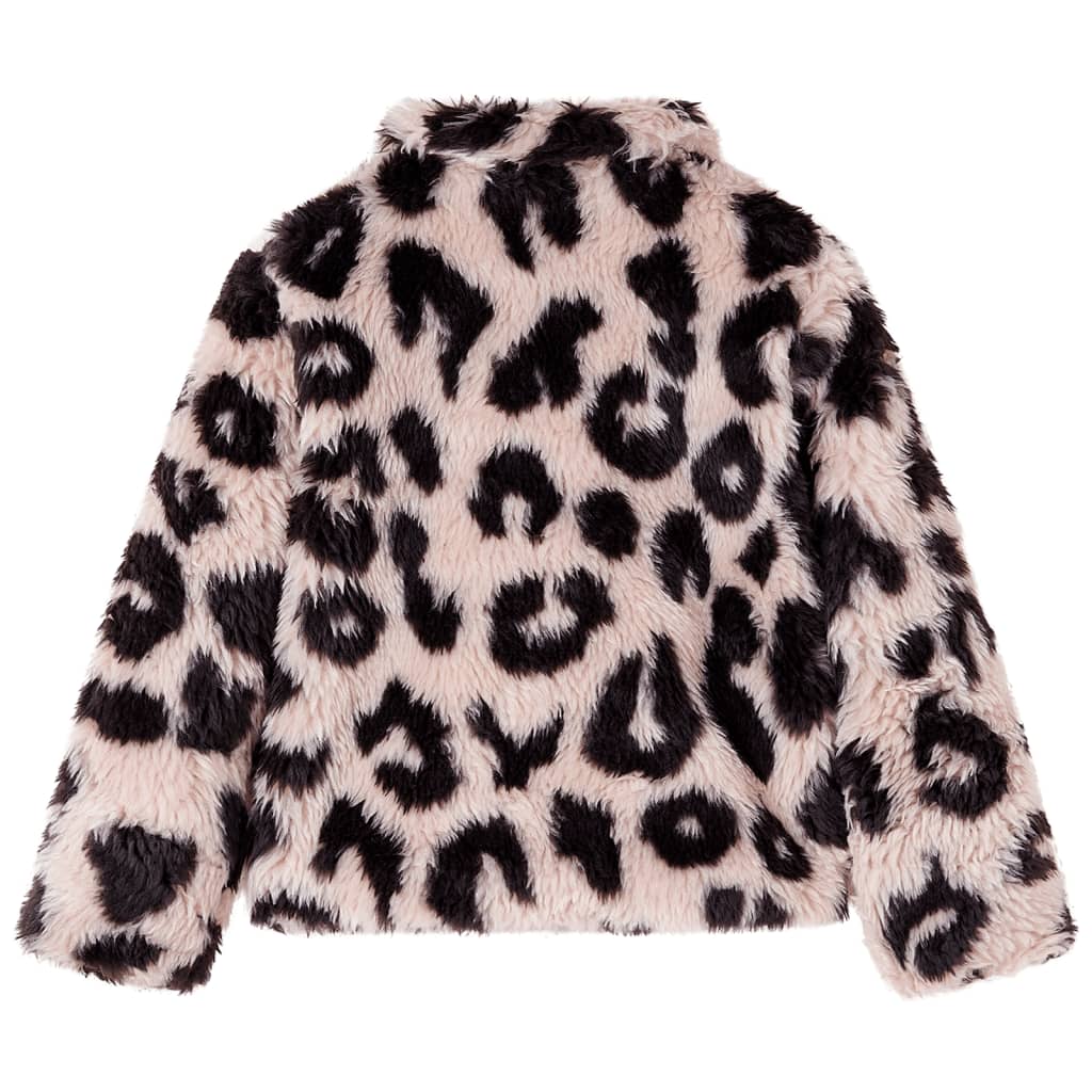 Kurtka dziecięca ze sztucznego futerka, jasnoróżowa, 116