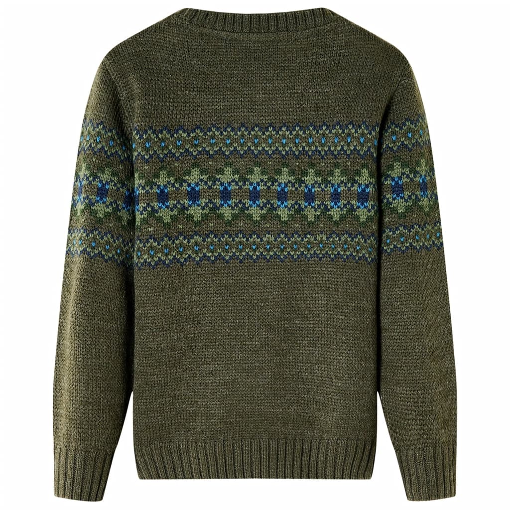 Sweter dziecięcy z dzianiny, khaki, 92