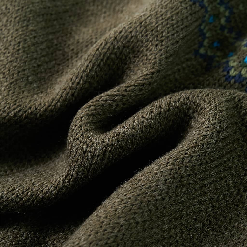 Sweter dziecięcy z dzianiny, khaki, 92