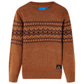 Sweter dziecięcy z dzianiny, koniakowy, 92
