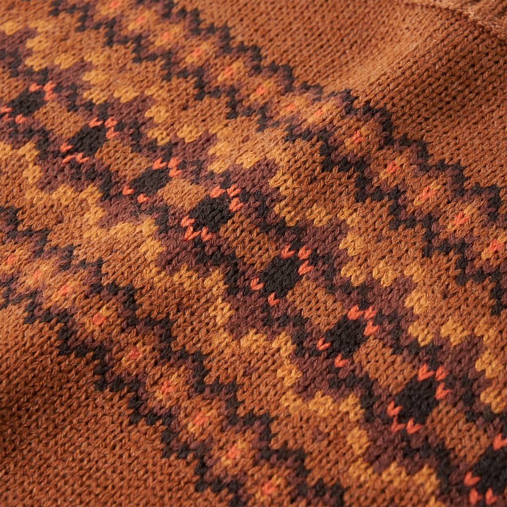 Sweter dziecięcy z dzianiny, koniakowy, 92