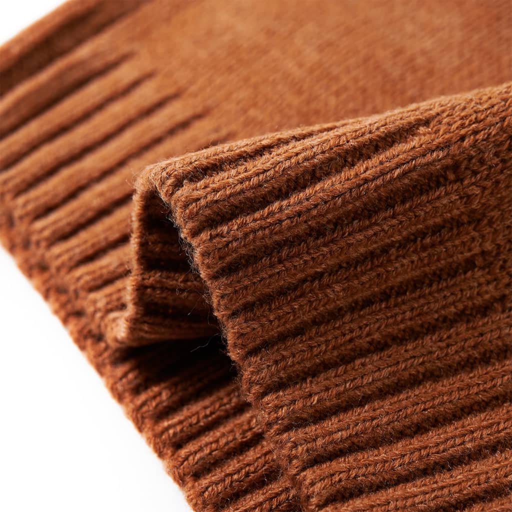Sweter dziecięcy z dzianiny, koniakowy, 92