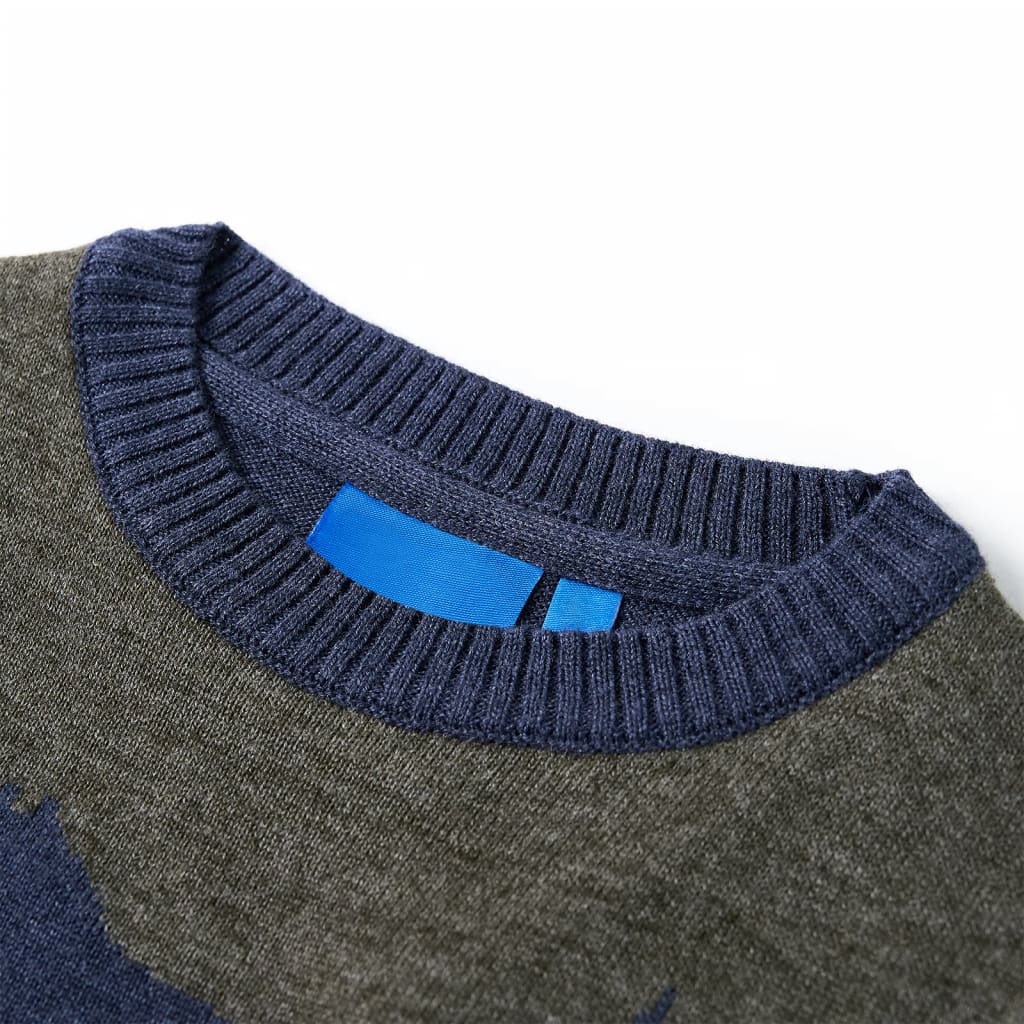 Sweter dziecięcy z dzianiny, granatowy, 92