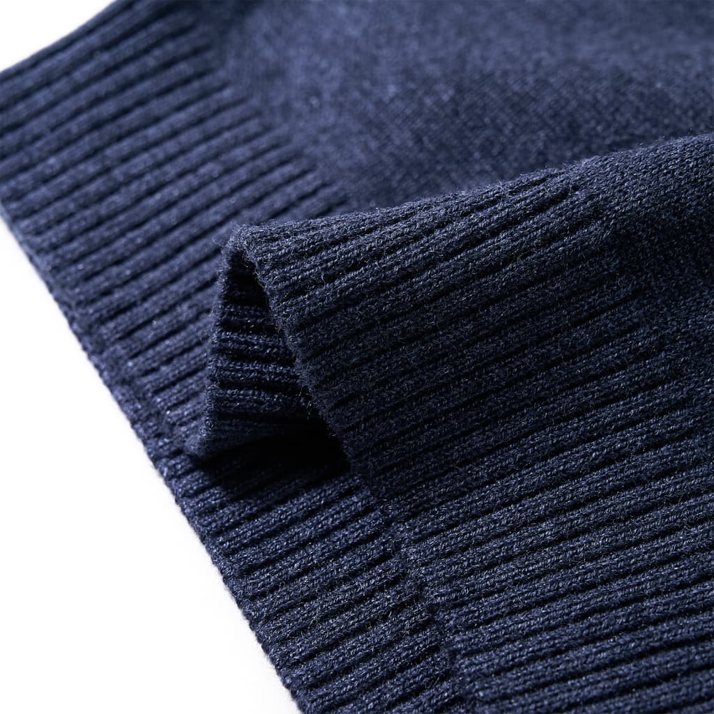 Sweter dziecięcy z dzianiny, granatowy, 92