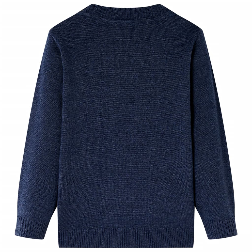 Sweter dziecięcy z dzianiny, granatowy, 104