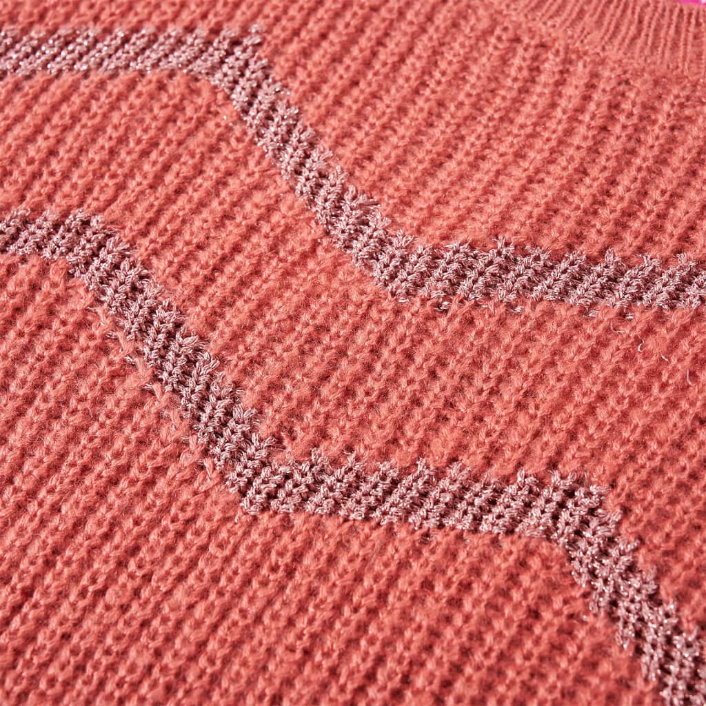 Sweter dziecięcy z dzianiny, średni róż, 140