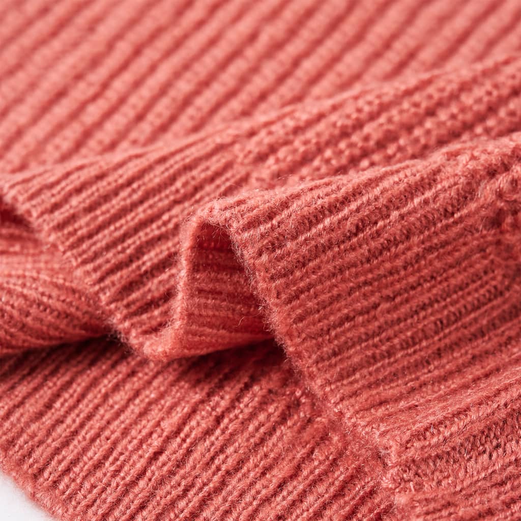 Sweter dziecięcy z dzianiny, średni róż, 140