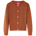 Kardigan dziecięcy z dzianiny, koniakowy, 104