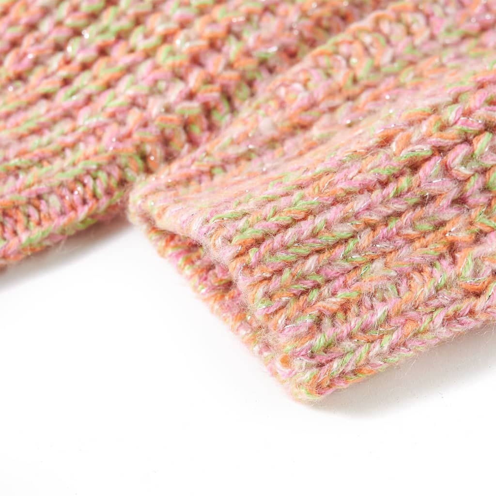Sweter dziecięcy z dzianiny, pastelowy róż, 104