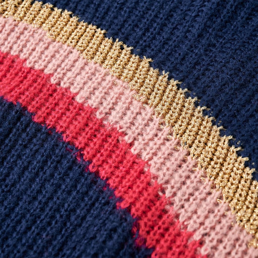 Sweter dziecięcy z dzianiny, granatowy, 104