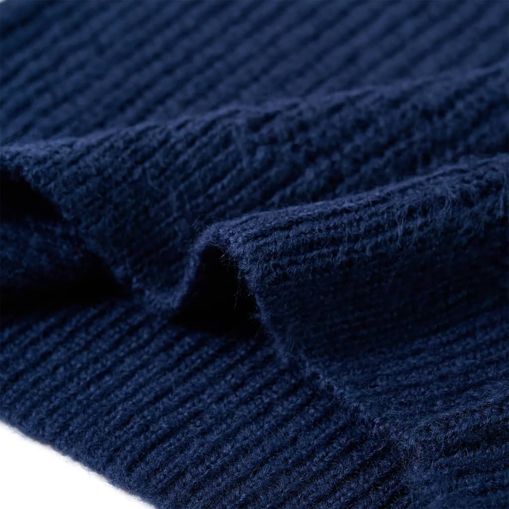 Sweter dziecięcy z dzianiny, granatowy, 140