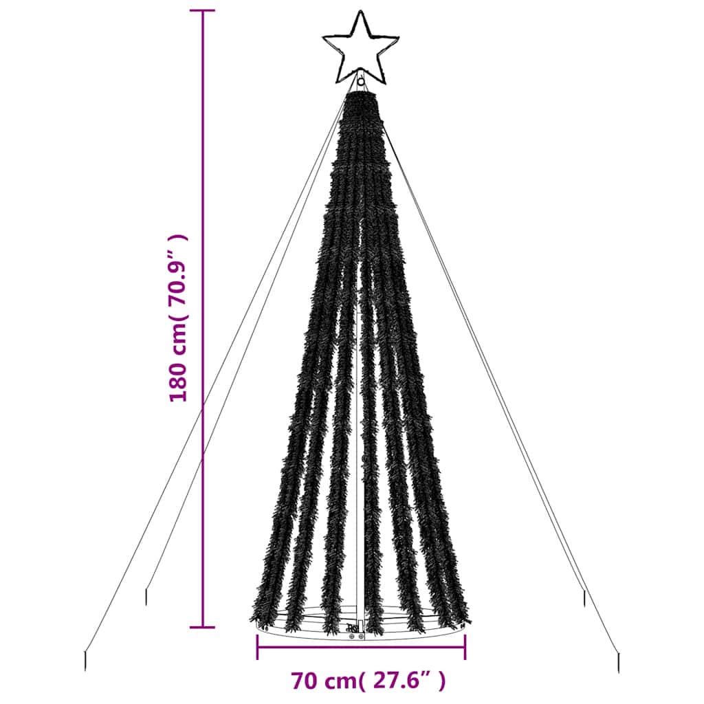 vidaXL Choinka LED 275 LED Zimna biel 180 cm