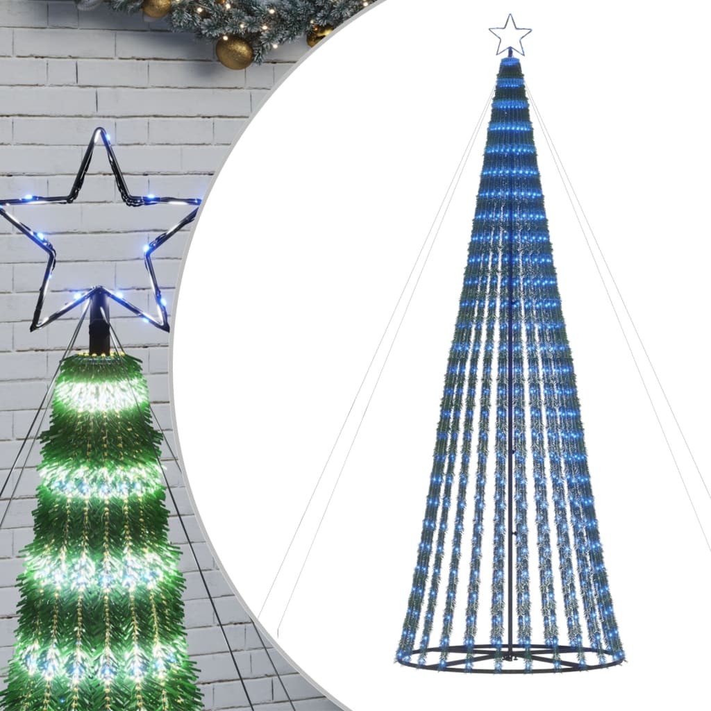 vidaXL Choinka LED 688 LEDs Niebieski 300 cm
