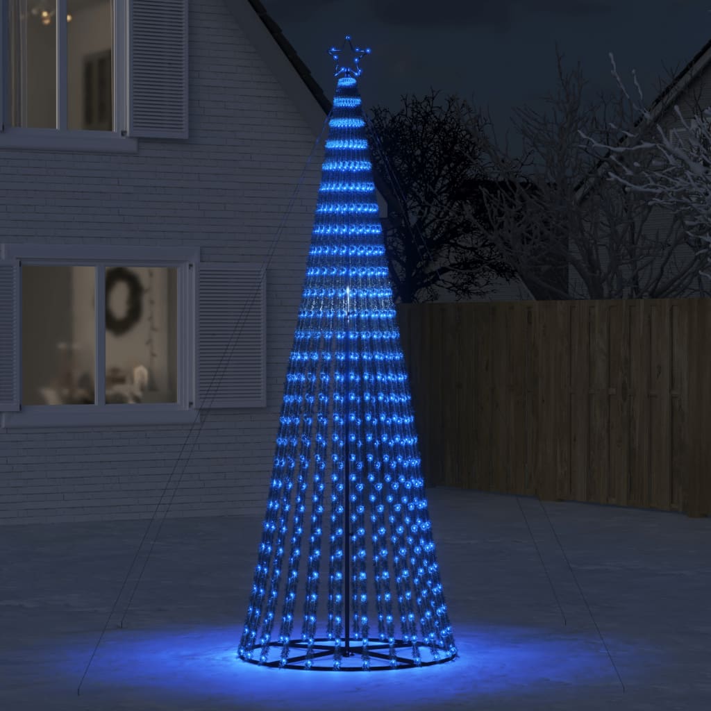 vidaXL Choinka LED 688 LEDs Niebieski 300 cm