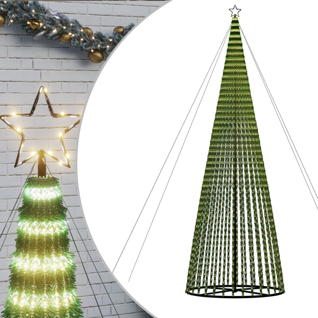 vidaXL Choinka LED 1544 LEDs Ciepła biel 500 cm