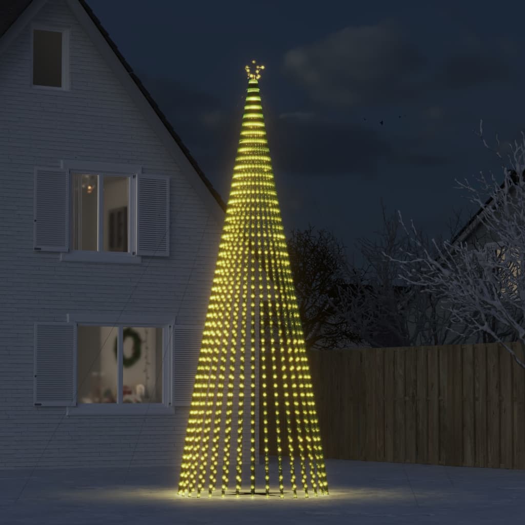 vidaXL Choinka LED 1544 LEDs Ciepła biel 500 cm