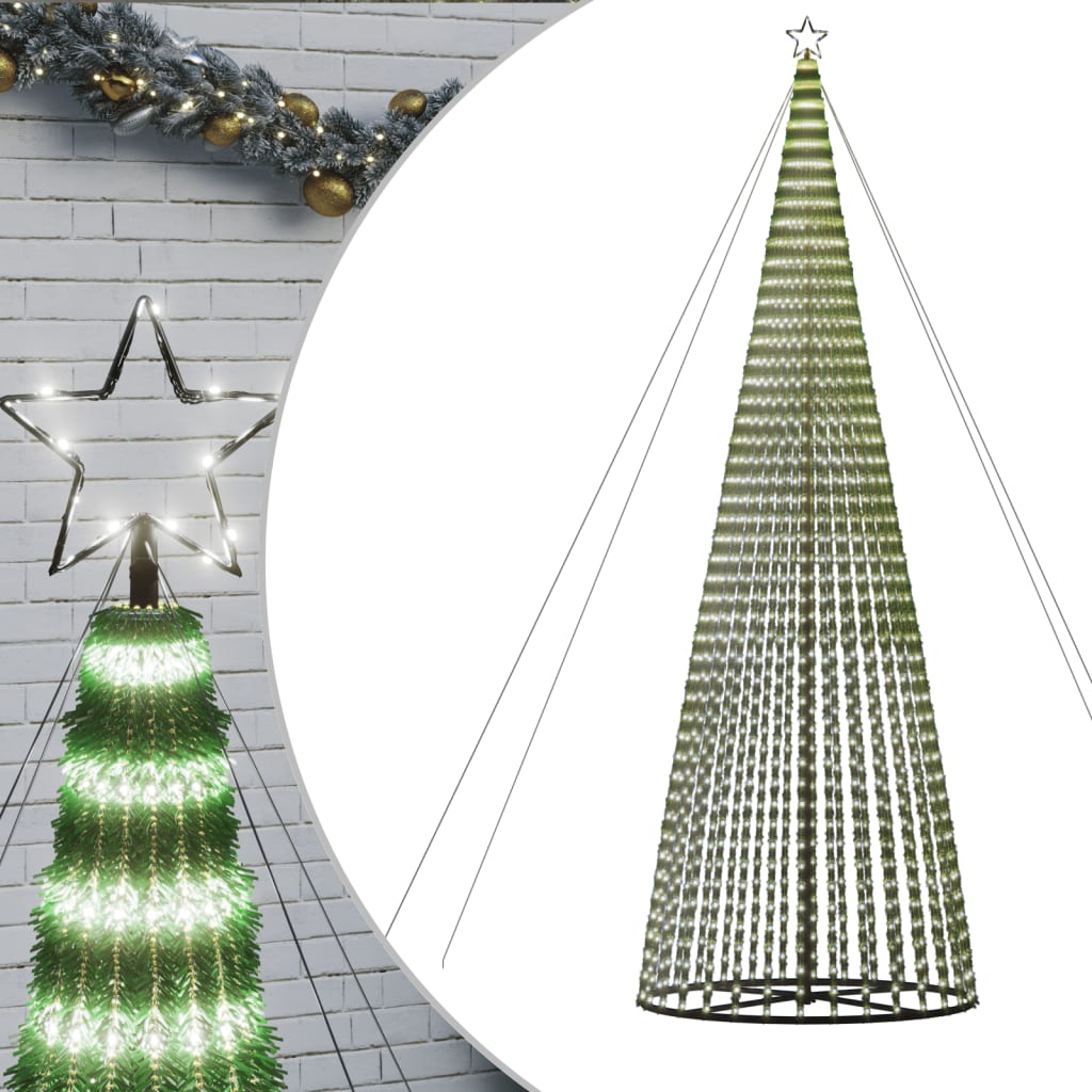vidaXL Choinka LED 1544 LED Zimna biel 500 cm