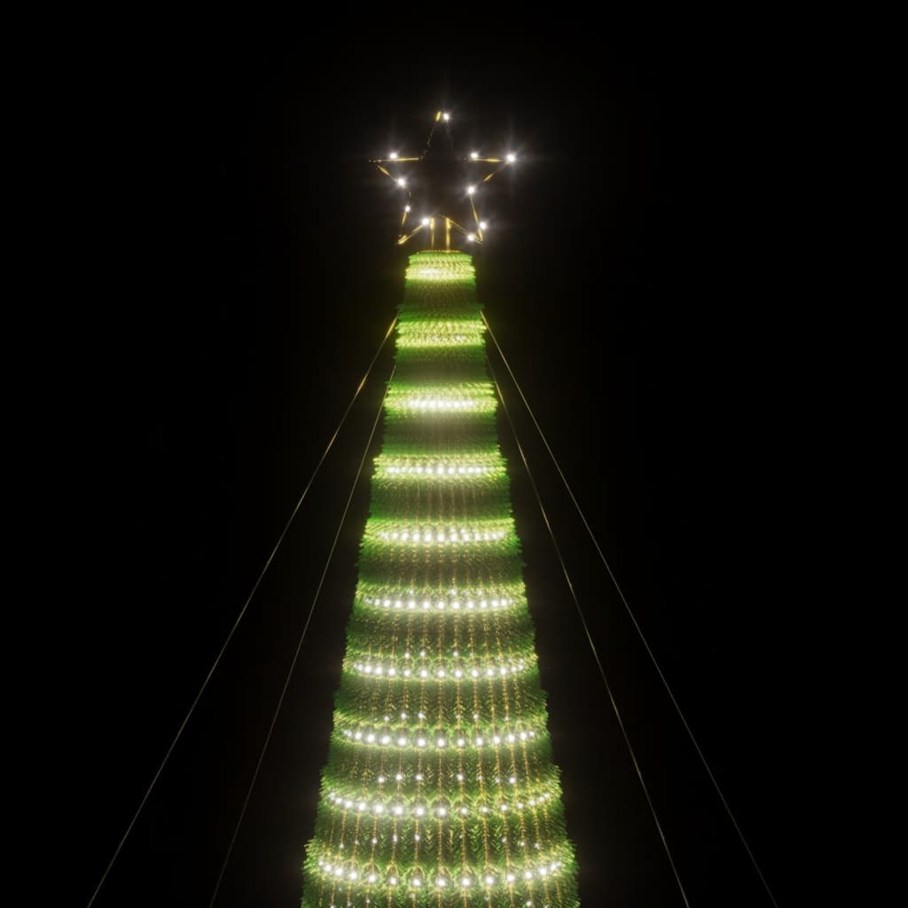 vidaXL Choinka LED 1544 LED Zimna biel 500 cm