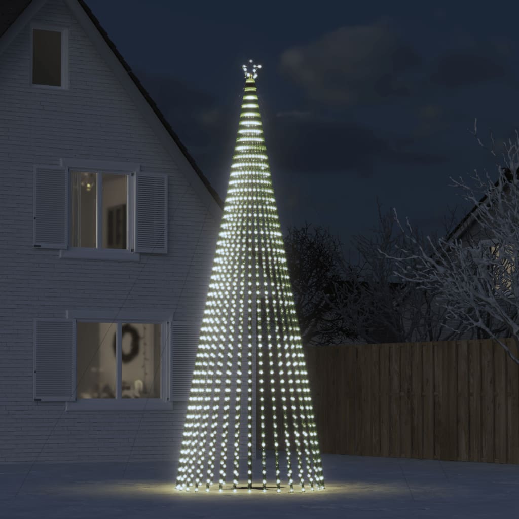 vidaXL Choinka LED 1544 LED Zimna biel 500 cm