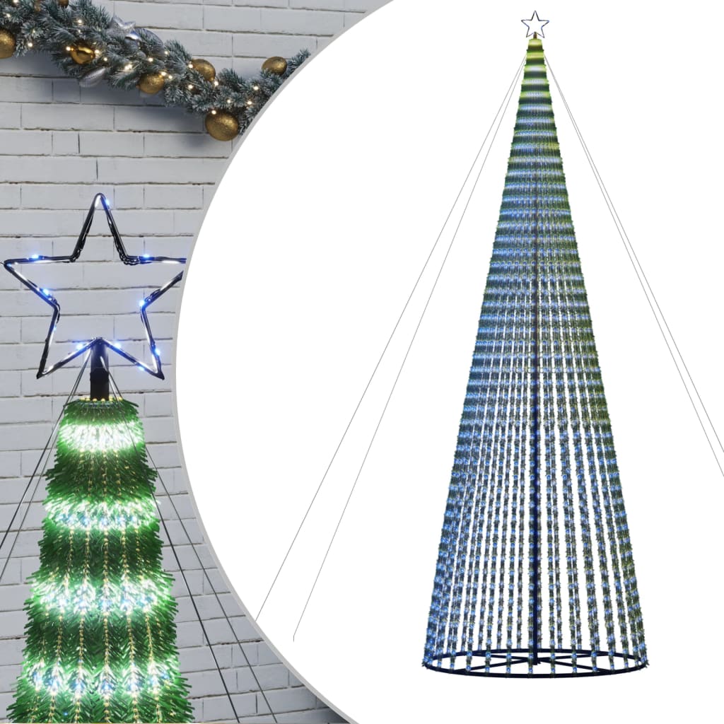 vidaXL Choinka LED 1544 LEDs Niebieski 500 cm