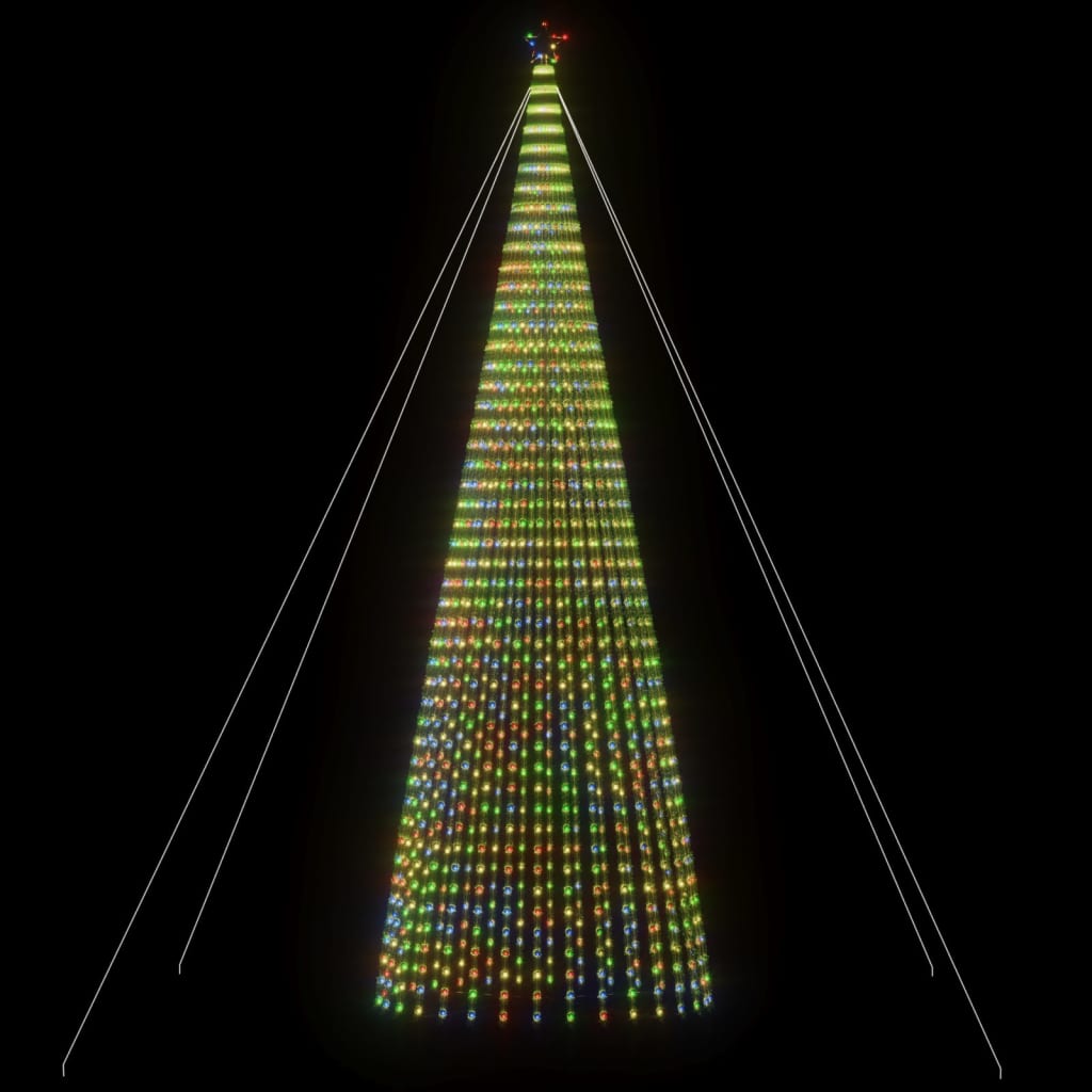 vidaXL Choinka LED 1544 diody LED Kolorowa 500 cm