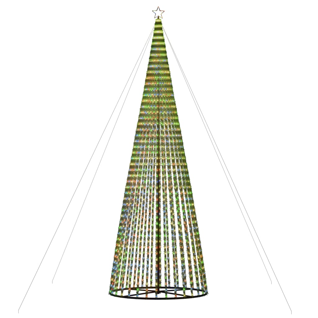 vidaXL Choinka LED 1544 diody LED Kolorowa 500 cm