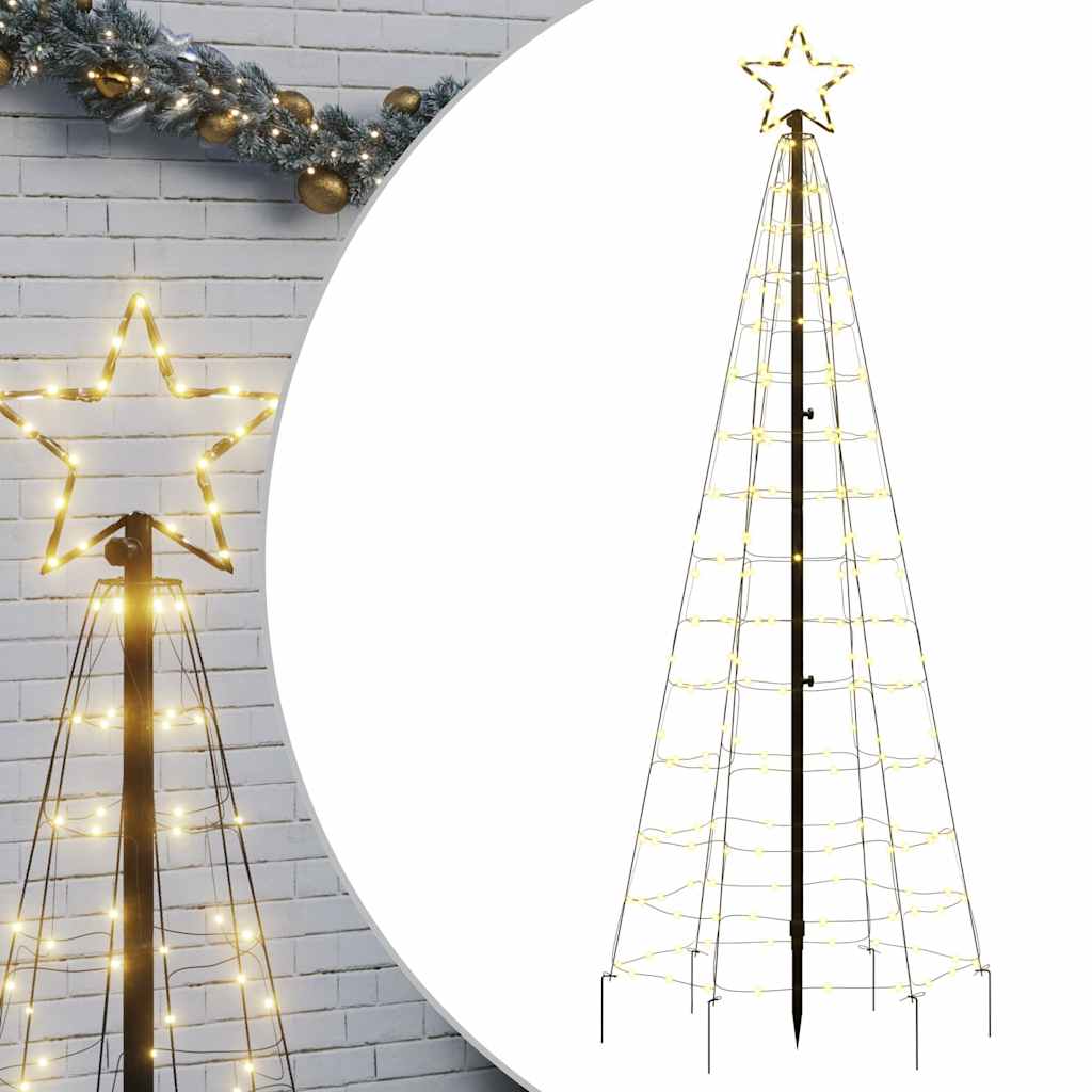 vidaXL Choinka świąteczna LED z kolcami 220 diod LED Ciepła biel 180cm