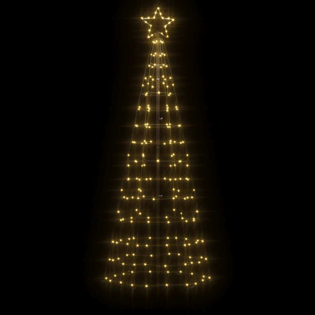 vidaXL Choinka świąteczna LED z kolcami 220 diod LED Ciepła biel 180cm