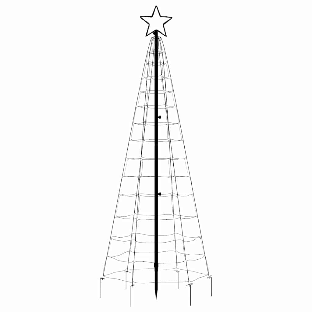vidaXL Choinka świąteczna LED z kolcami 220 diod LED Ciepła biel 180cm