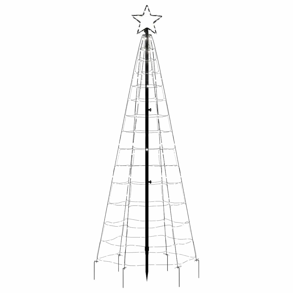 vidaXL Choinka świąteczna LED z kolcami 220 diod LED Zimna biel 180 cm
