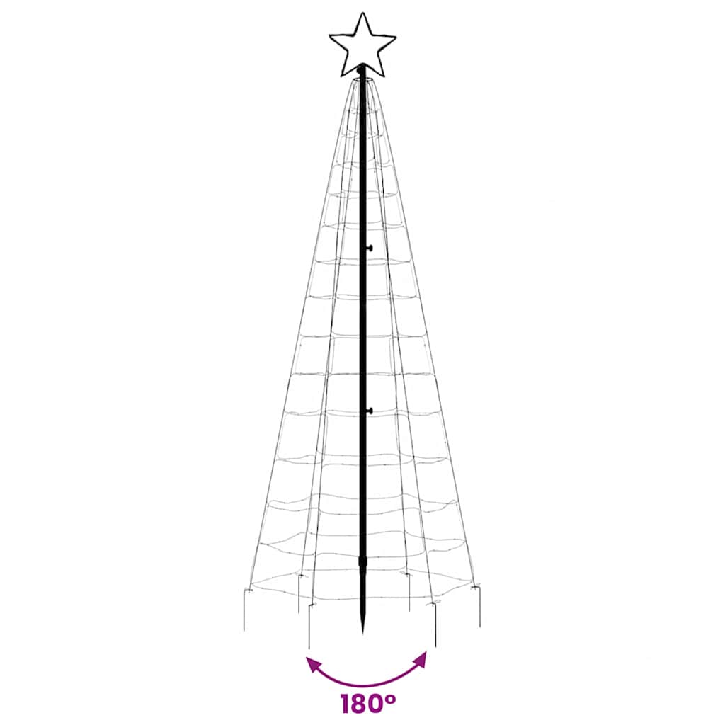 vidaXL Choinka świąteczna LED z kolcami 220 diod LED Zimna biel 180 cm