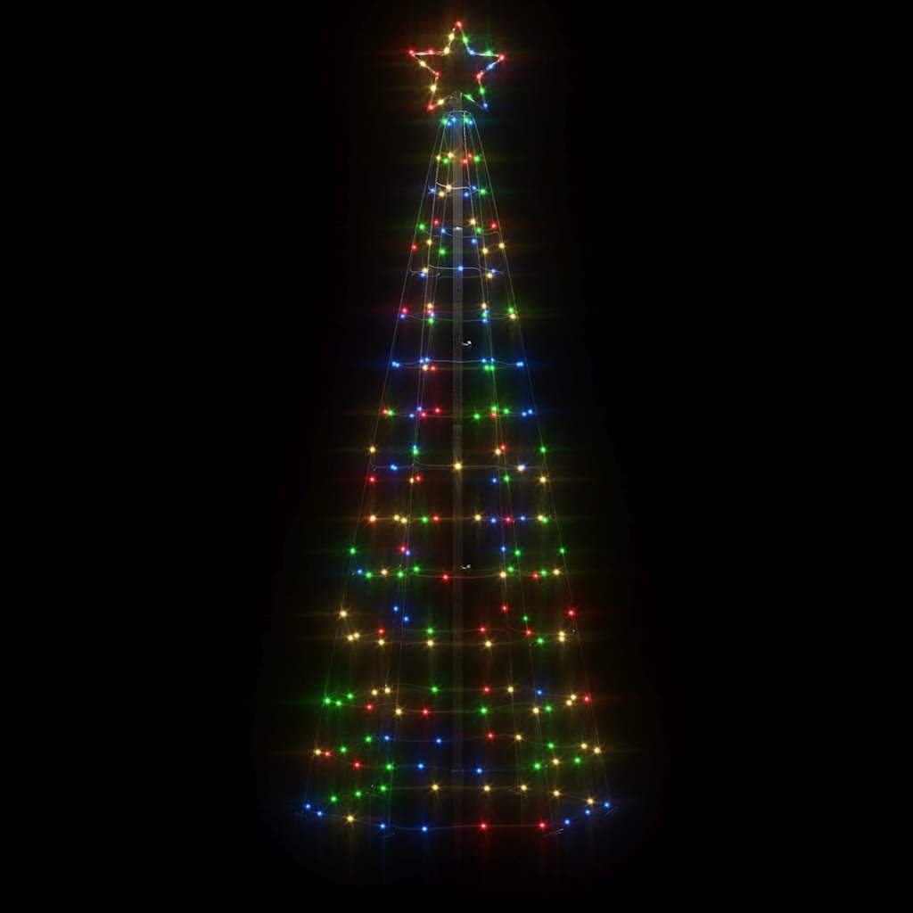 vidaXL Choinka świąteczna LED z kolcami 220 diod LED kolorowa 180 cm