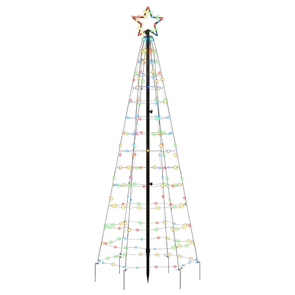 vidaXL Choinka świąteczna LED z kolcami 220 diod LED kolorowa 180 cm