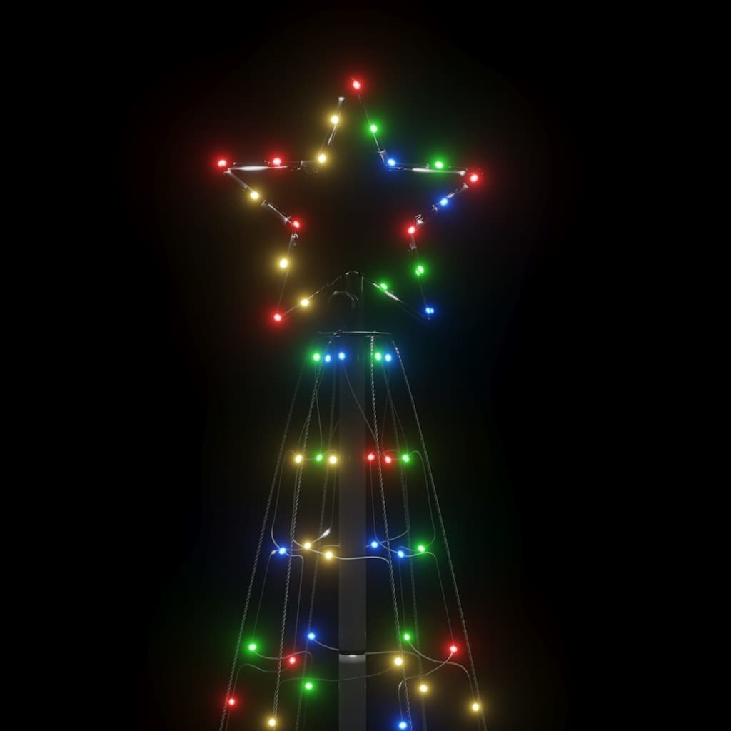 vidaXL Choinka świąteczna LED z kolcami 220 diod LED kolorowa 180 cm