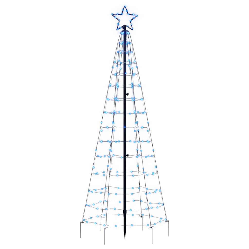 vidaXL Choinka świąteczna LED z kolcami 220 diod LED niebieska 180 cm