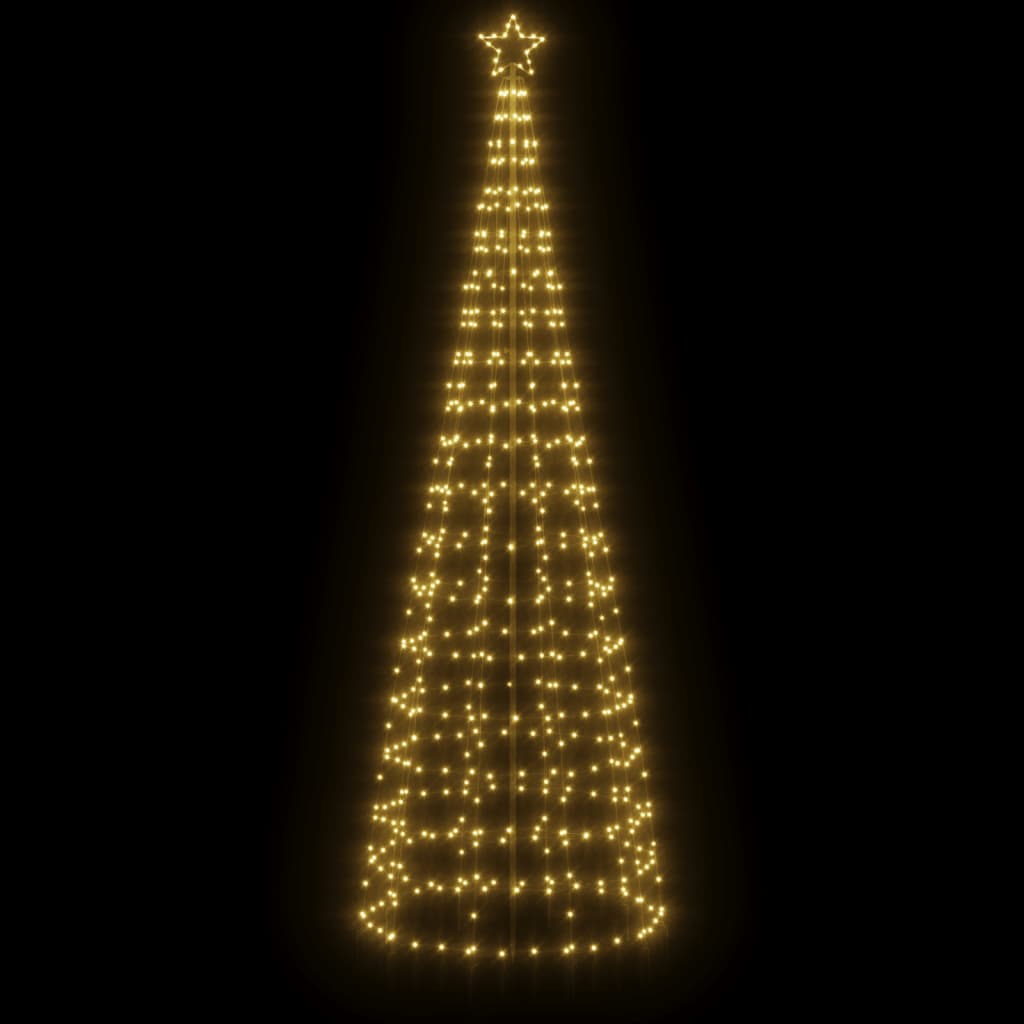 vidaXL Choinka świąteczna LED z kolcami 570 diod LED Ciepła biel 300cm